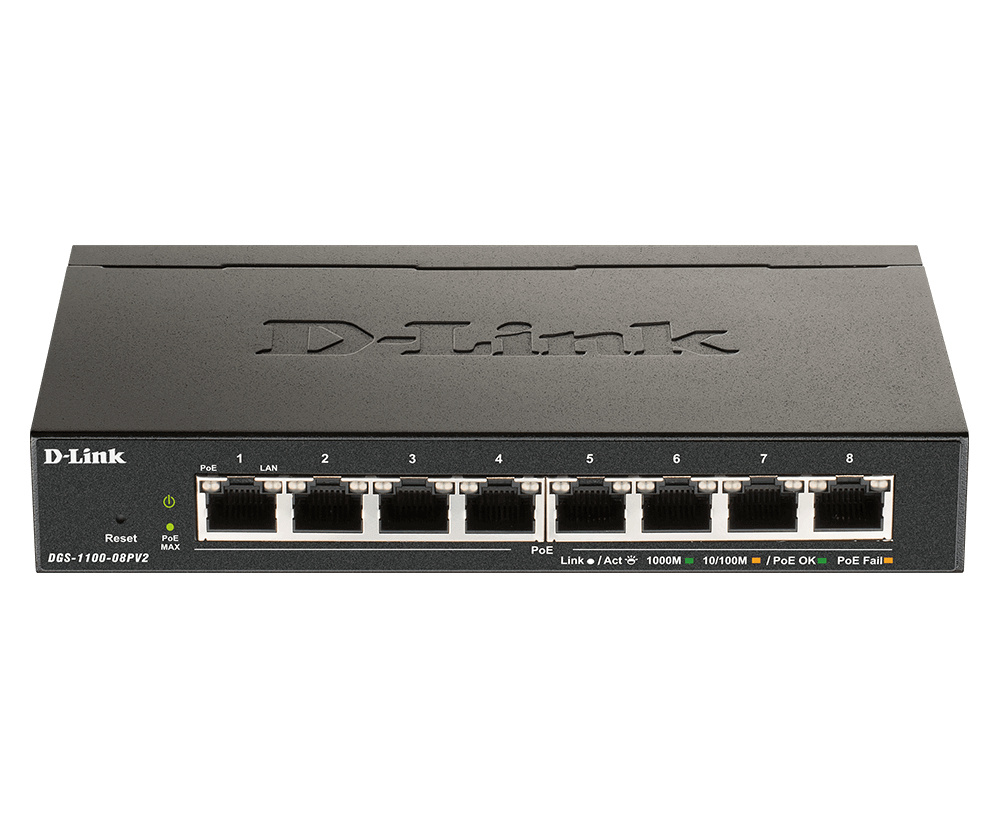 D-Link D-Link DGS-1100-08PV2 8-Port PoE Smart Switch